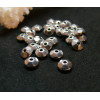 Perles intercalaires rondelles facettées 6 par 3mm, laiton finition Argent Antique