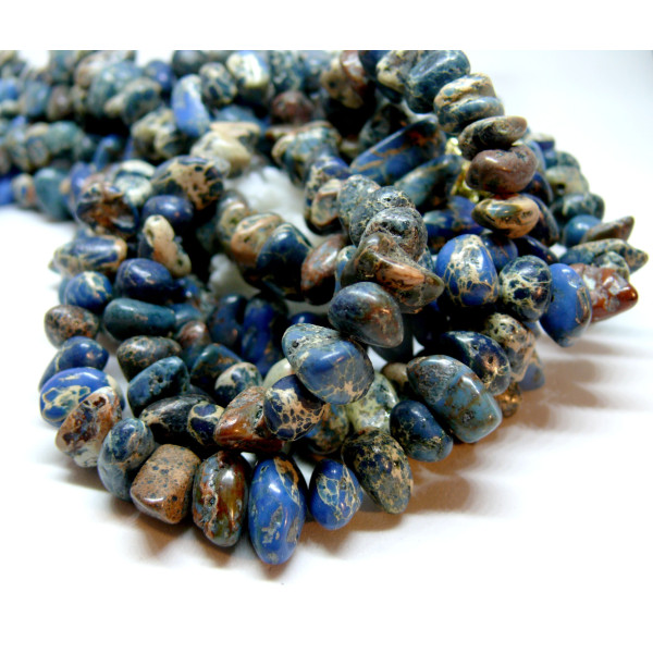 Perles Nuggets, Chips 5-8mm Jaspe Impérial