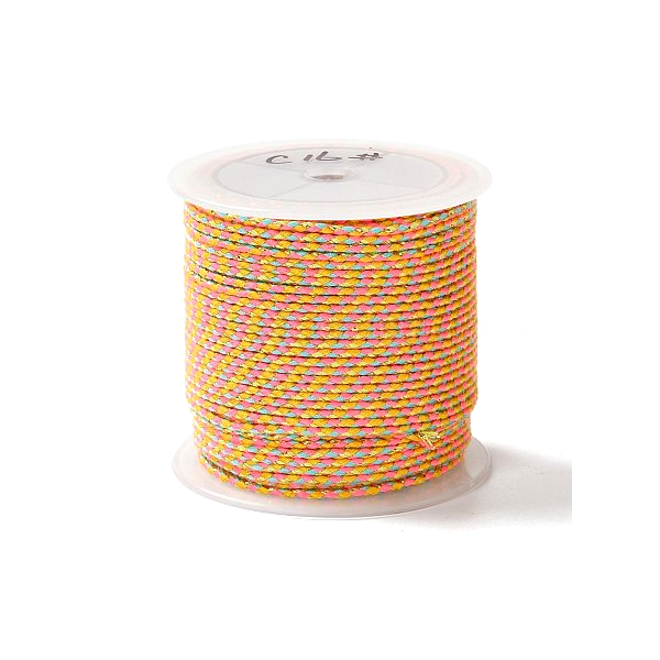 Cordon tressé et fil métallisé doré 1.5mm coloris C11