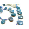 Perle forme goutte 12 par 8mm, trou transversale, Apatite