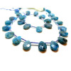 Perle forme goutte 12 par 8mm, trou transversale, Apatite