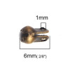 Embouts Fermoirs à plier Cache Noeud couleur Bronze pour chaine bille 2 et 2.4mm