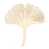 Estampes, pendentif filigrane Feuille de Ginkgo  74mm, métal finition Doré