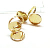 Supports de Bague Double 14mm, Acier Inoxydable 304, finition Doré à l'or fin 18K