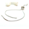 Bracelets Réglable, ajustable 26.6cm, Maille Paloma 1.2mm, Acier Inoxydable 304 finition Argent Platine