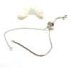 Bracelets Réglable, ajustable 26.6cm, Maille Paloma 1.2mm, Acier Inoxydable 304 finition Argent Platine