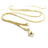 Collier 60cm, maille Serpent cube 1.5mm, Acier Inoxydable 304, Doré à l'or fin 18K, placage IONIQUE