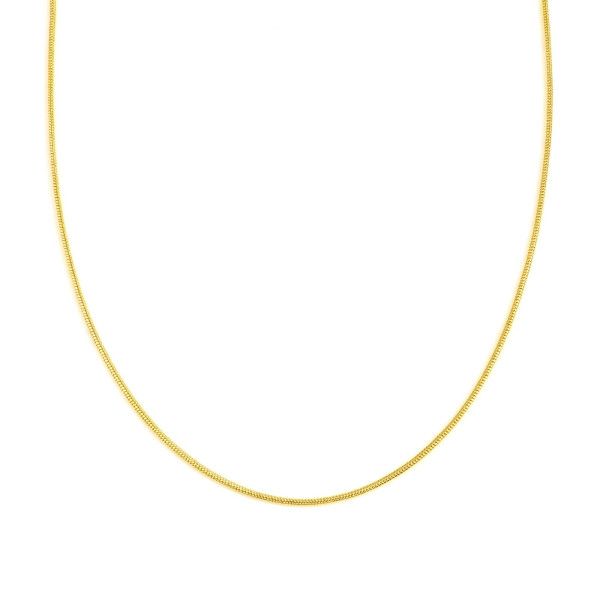 Collier Princesse 45cm - maille serpent 1 mm - Acier Inoxydable 304 finition Doré