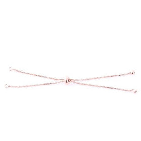 Bracelets Réglable - Intercalaire - 22 cm - maille en Cuivre - maille Paloma coloris Or Rose