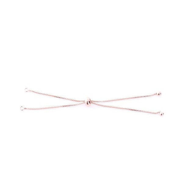 Bracelets Réglable - Intercalaire - 22 cm - maille en Cuivre - maille Paloma coloris Or Rose