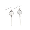 Supports de Boucles d'oreille 12 mm avec Crochet et Tige, Acier Inoxydable 304, finition ARGENT