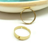 Bagues largeur 5mm avec anneau pour y accrocher une breloque Acier Inoxydable finition Doré