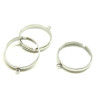 Bagues avec 1 anneau fermé 3mm,  ACIER INOXYDABLE 304 finition Argenté