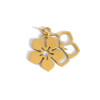 Pendentifs avec anneau , Double Fleur 19mm,  Acier Inoxydable 304 Doré