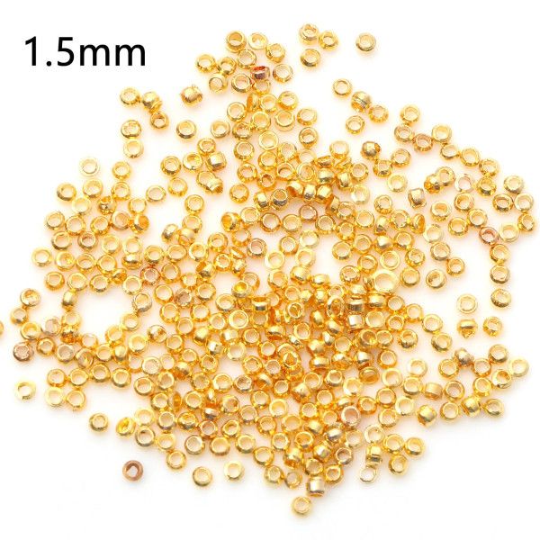 Perles à Écraser 1.5mm, Cuivre finition Doré