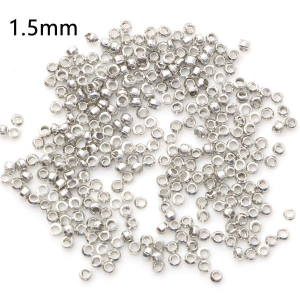 PS11859880 – Lot de 500 Perles à Écraser 2mm – Cuivre finition Argent Gun