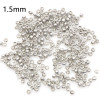 Perles à Écraser 1.5mm, Cuivre finition Argent Platine