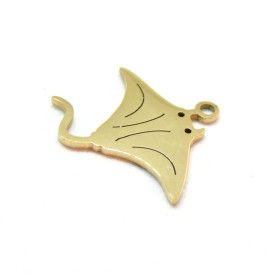 Pendentifs Raie Manta 20,5mm – Acier Inoxydable 304 Doré à l'Or fin IP Ionique