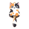 Pendentifs, breloques Chat Emaillé 39 mm, métal Doré