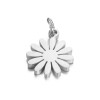 Pendentifs avec anneau ,  Fleur 12mm,  Acier Inoxydable 304 Argenté