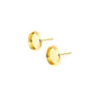 Supports de Boucles d'oreille clou PUCE 6mm, Acier Inoxydable 304, finition Doré à l'or fin 18K