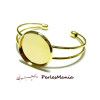 Support de bracelet 18 mm Doré,  pour collage digitale