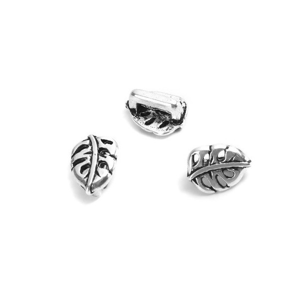 Passants, Slides Feuille Montserrat 9 mm, métal couleur Argent Antique