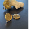 Supports Boucles d' oreille, Puce avec attache pour cabochon 14mm, Acier Inoxydable finition Doré, placage IONIQUE