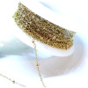 Chaine maille Jaseron fine 1.5mm,  Acier Inoxydable 304 finition Doré, placage PVD