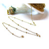 Chaine maille Jaseron fine 1.5mm,  Acier Inoxydable 304 finition Doré, placage PVD