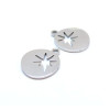 Pendentifs Forme Géométrique avec Etoile 13mm,  Acier Inoxydable 304 Argenté