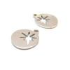 Pendentifs Forme Géométrique avec Etoile 13mm,  Acier Inoxydable 304 Argenté