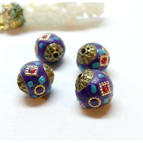 Perles intercalaire Boho Chic 13mm, Pâte Polymère