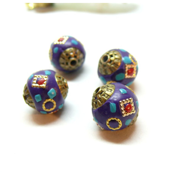 Perles intercalaire Boho Chic 13mm, Pâte Polymère