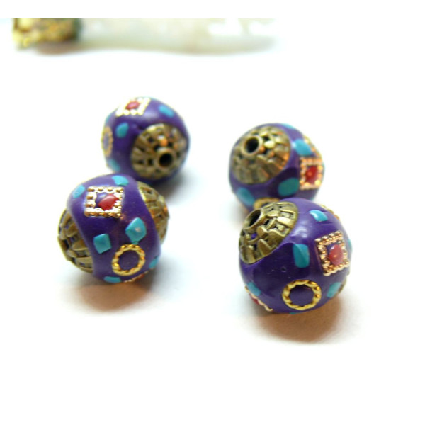 Perles intercalaire Boho Chic 13mm, Pâte Polymère