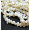 Perles de nacre véritable, Beige Crème Nuggets 5 par 8mm