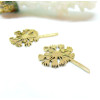 Pendentifs Fleur de Pissenlit 13 par 21mm, Acier Inoxydable 304 finition Doré, PVD
