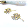 Pendentifs Fleur de Pissenlit 13 par 21mm, Acier Inoxydable 304 finition Doré, PVD