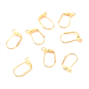 Boucles d'oreille dormeuses avec anneau d'attache 17mm, Acier Inoxydable, finition doré à l'or fin 18K, Placage IONIQUE