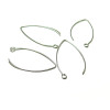 Grands crochets boucles d’oreilles 40 mm – Acier Inoxydable 304 Argent Platine Rhodié