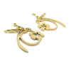 Pendentifs Colibri et Fleur 28 par 18mm, Acier Inoxydable 304 finition Doré