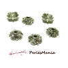Coupelles caps embouts  10mm, métal laiton Argent Antique