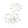 Estampes, pendentifs filigrane Fleur Eventail 34 par 31mm, Acier Inoxydable finition Argent Platine