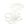 Estampes, pendentifs filigrane Fleur Eventail 34 par 31mm, Acier Inoxydable finition Argent Platine