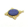BU11240426170346327 – Lot de 1 Pendentif Boho Chic Lapis Lazuli 22mm – Acier Inoxydable 304 Doré PVD