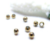 BU11211009162728 – Lot de 10 Perles Intercalaires Rondes 5mm Trou 1.8mm – Acier Inoxydable Doré