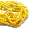 Perles à facettes rondelles en verre 4.5x3.5mm Jaune Orangé D21