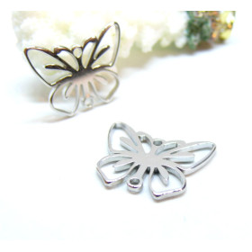 Connecteurs Papillon  20mm, Acier Inoxydable 304 finition Argenté