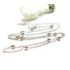 Colliers 40mm maille avec bille 3mm, Acier Inoxydable 304 finition Argenté
