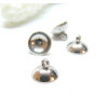 Embouts à coller cloche 8mm, Acier Inoxydable 304 finition Argenté